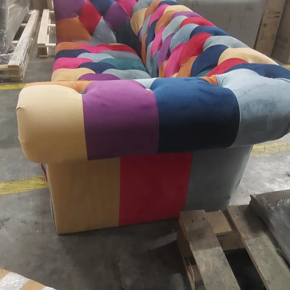 QUALITY DESIGNER CAMAURY VELVET PATCHWORK SOFA