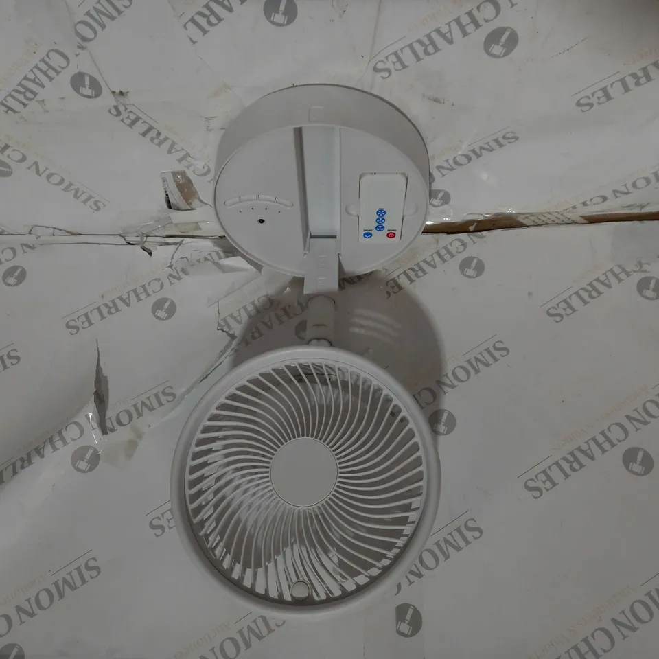 BELL & HOWELL OSCILLATING FOLDING RECHARGEABLE FAN, WHITE
