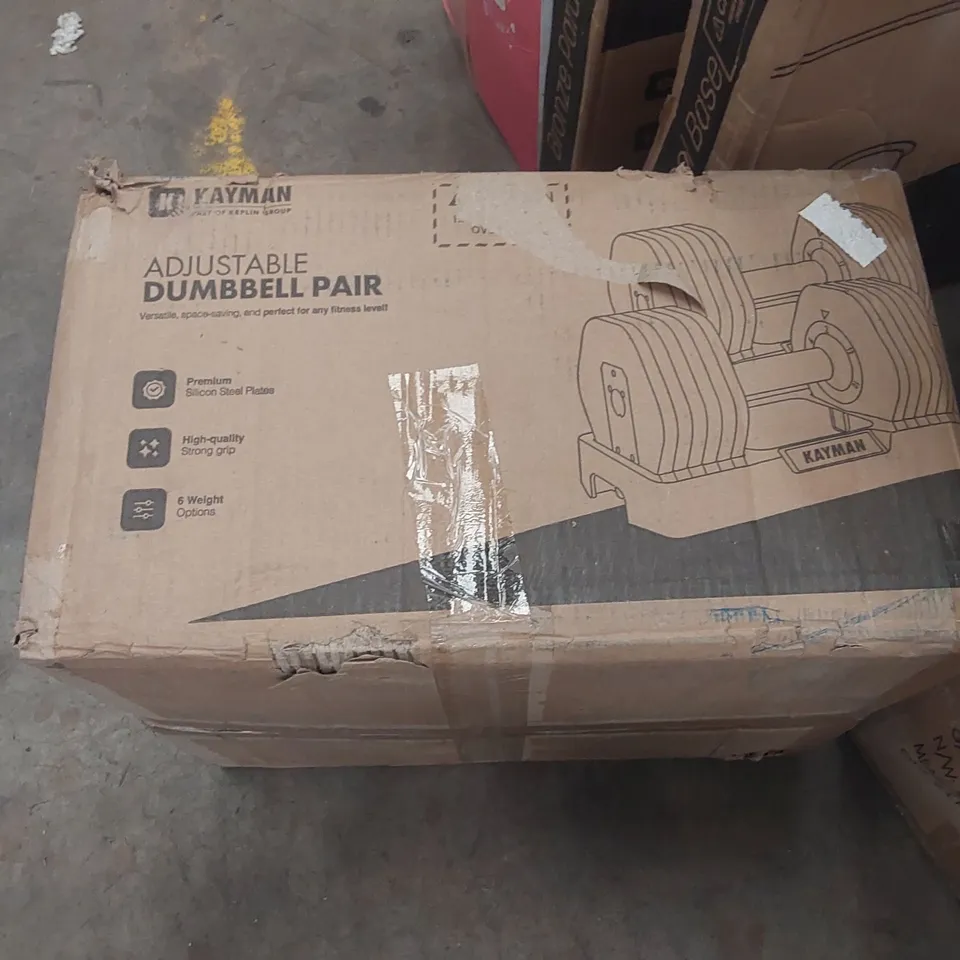 BOXED PAIR KAYMAN ADJUSTABLE DUMBELLS 