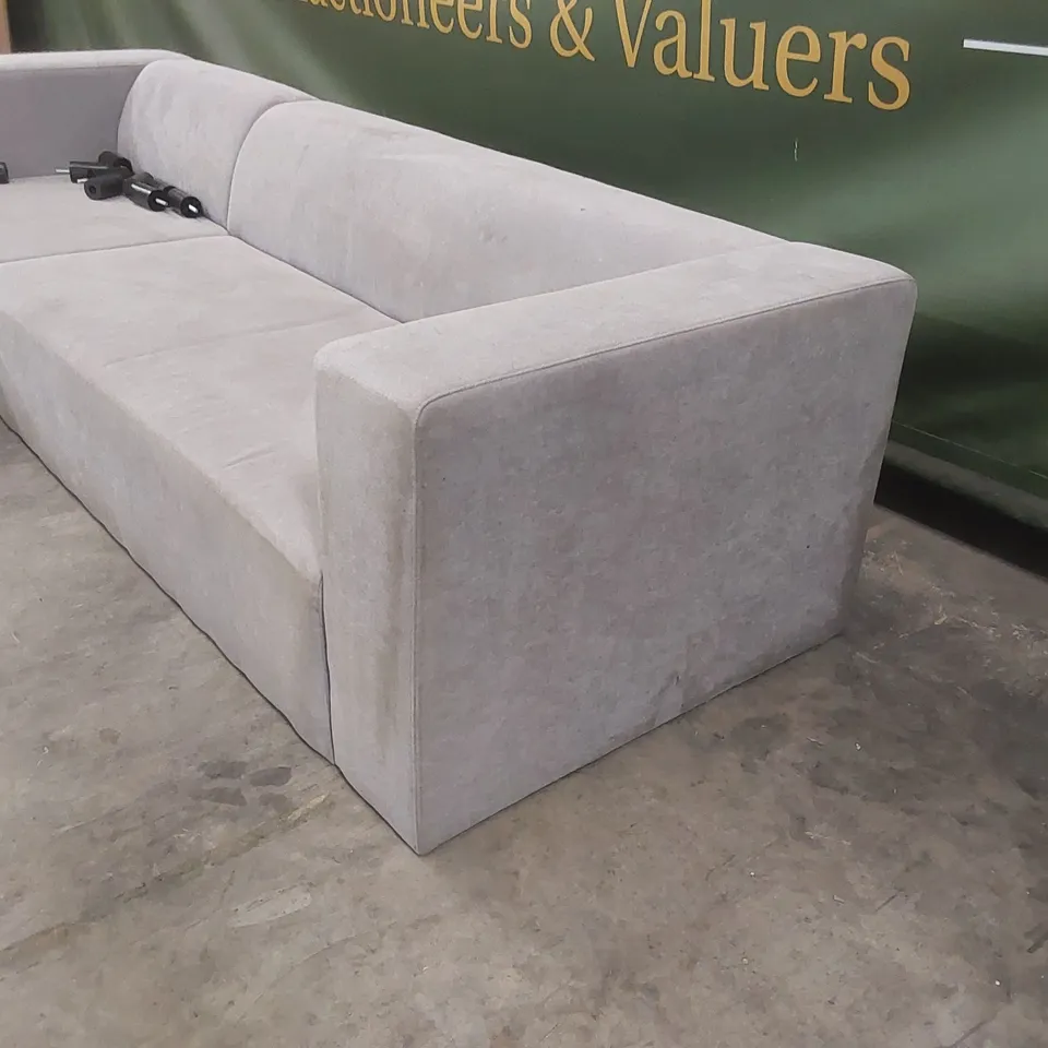 QUALITY DESIGNER CLARKE LEFT HAND FABRIC CORNER CHAISE SOFA