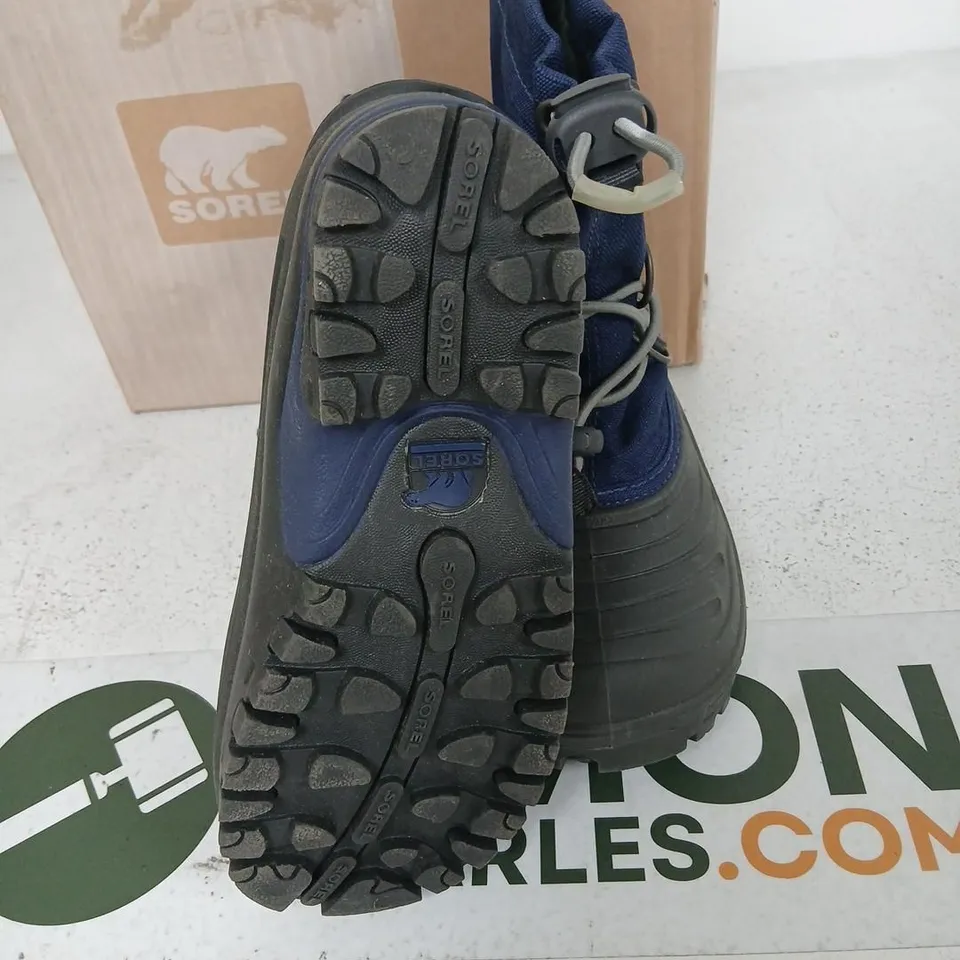 SOREL YOUTH SUPER TROOPER SNOW BOOTS – BLUE, UK 11.5 (EU 29) – WATERPROOF
