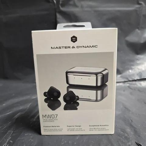 MASTER & DYNAMIC MW07 TRUE WIRELESS EARPHONES – PIANO BLACK (GLOSS) MW07PB (BOXED)