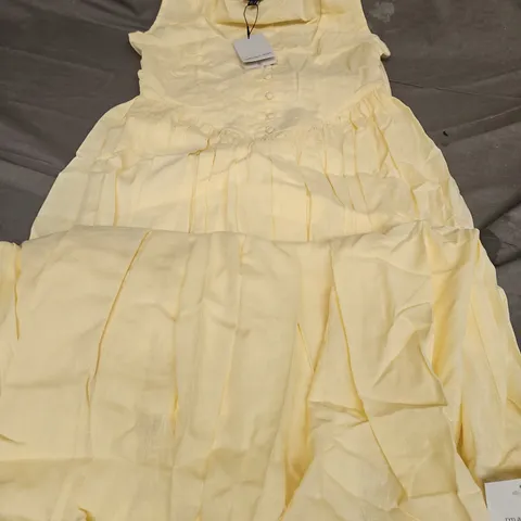 NOBODY'S CHILD CORA MIDI PLAIN DRESS, YELLOW - UK SIZE 8