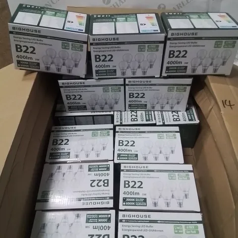 LARGE BOX CONTAINING VARIOUS ASSORTED LIGHT BULBS ECT.