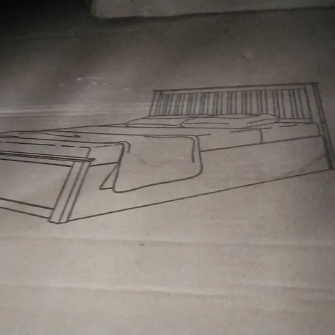 BOXED 135CM PHOENIX OTTOMAN BED STONE GREY (1 OF 4 BOXES)