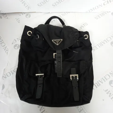 PRADA MILANO SMALL BLACK BACKPACK