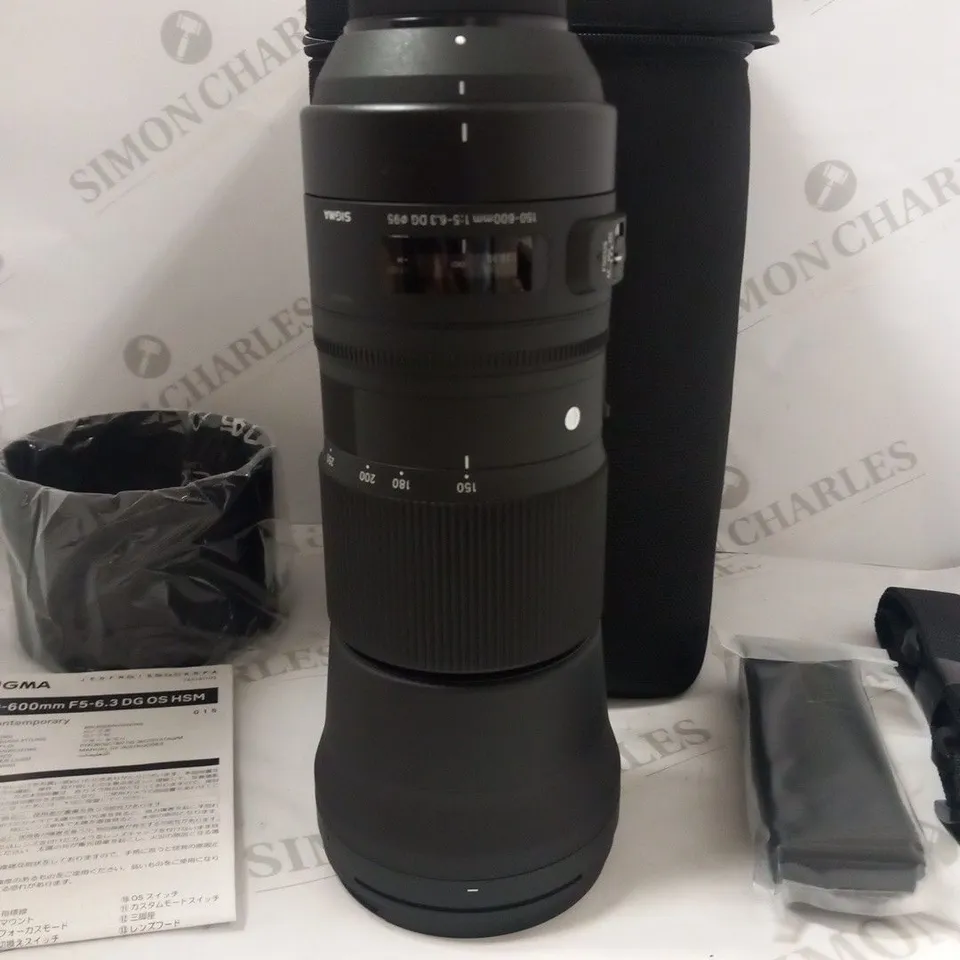 BOXED SIGMA 150-600MM F5-6.3 DG OS HSM LENS