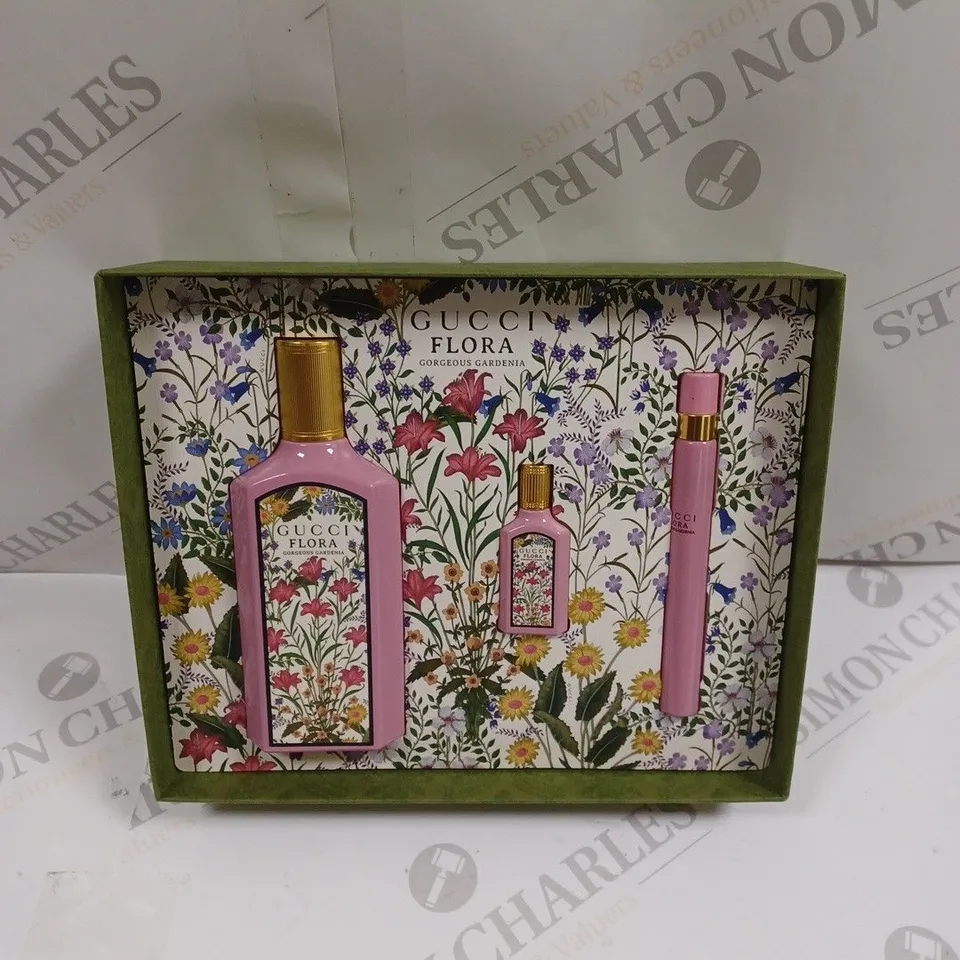 BOXED GUCCI FLORA GORGEOUS GARDENIA FRAGRANCE SET 