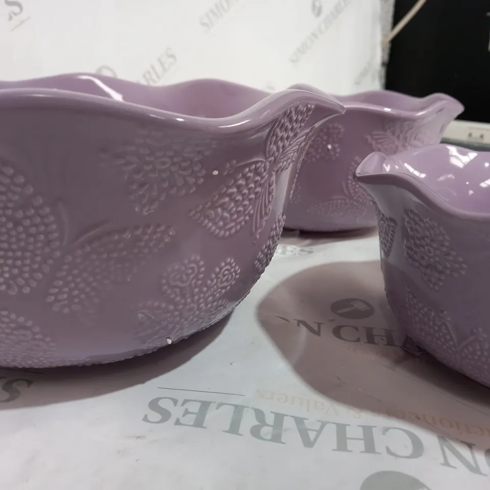 TEMP-TATIONS ALL A FLUTTER NESTING 1-2-3 BOWL SET