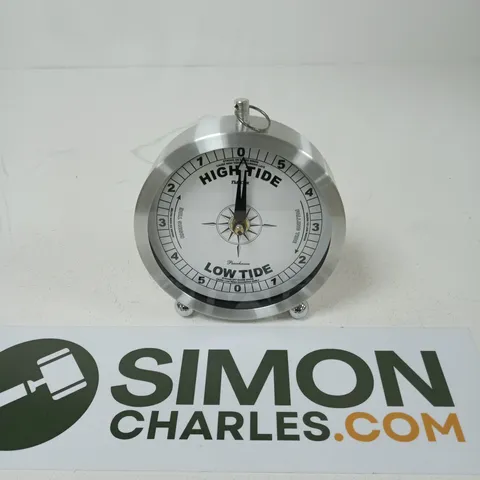 TIDE CLOCK – ROUND SILVER-TONE TIDE CLOCK 