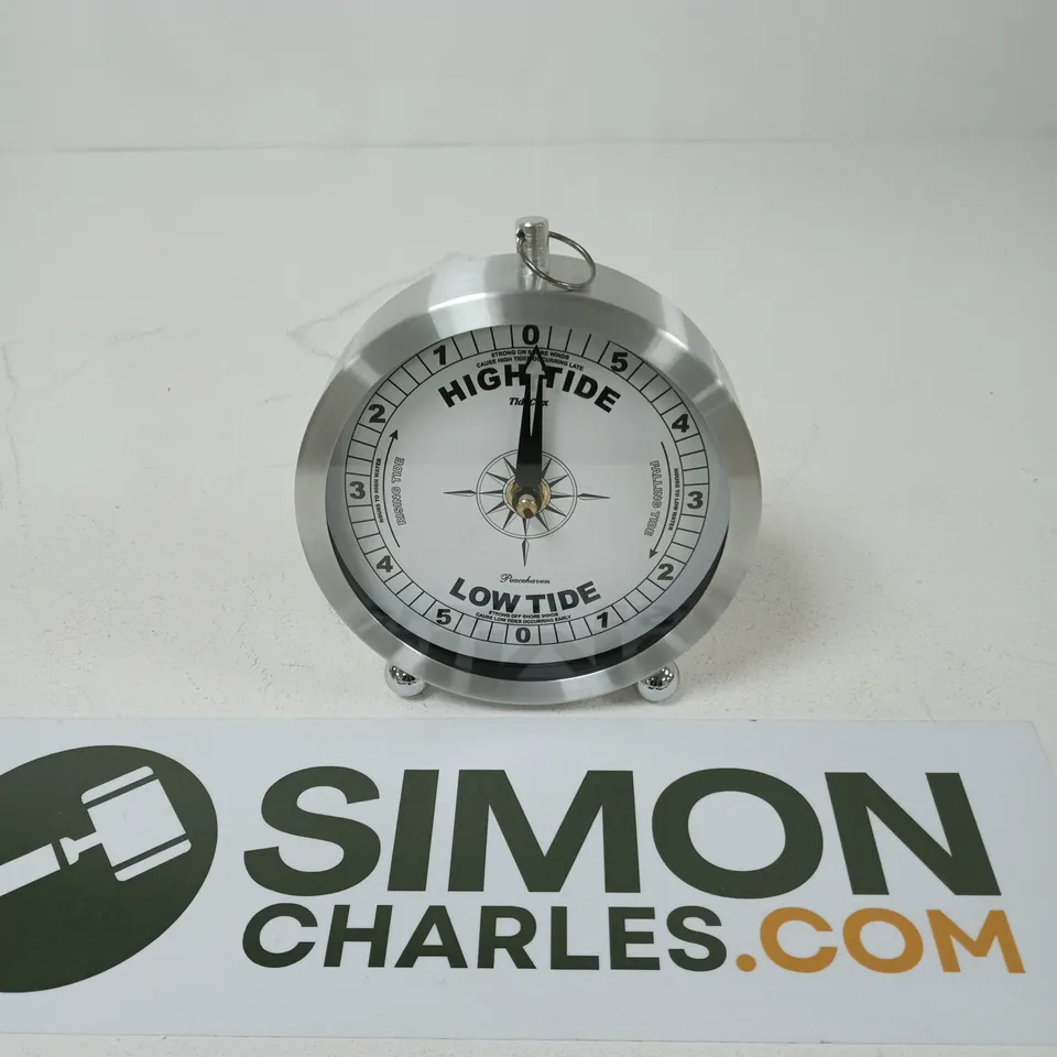 TIDE CLOCK – ROUND SILVER-TONE TIDE CLOCK