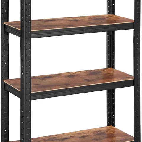 BOXED SONGMICS 4-TIER STORAGE SHELF, 40×80×160CM, 520 KG LOAD CAPACITY FOR KITCHEN, LIVING ROOM, VINTAGE BROWN AND BLACK
