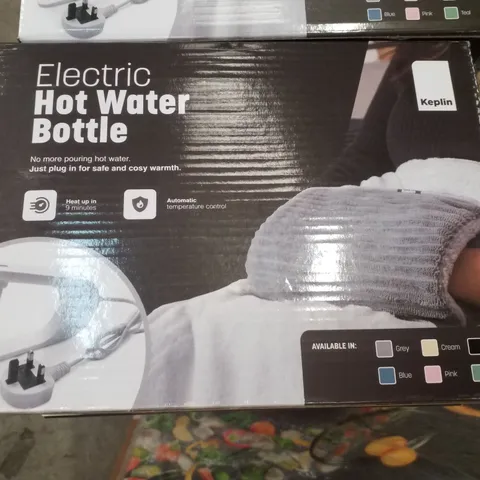 BOXED KEPLIN ELECTRIC HOT WATER BOTTLE - GREY