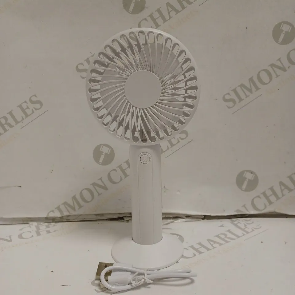 BOXED HANDHELD DESK FAN.