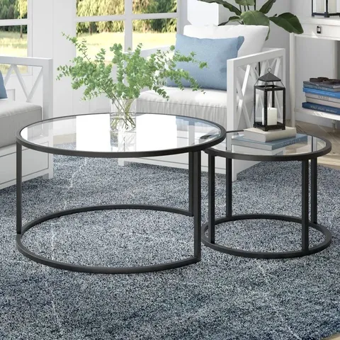 BOXED HARLESS 2 PIECE COFFEE TABLE SET (1 BOX)