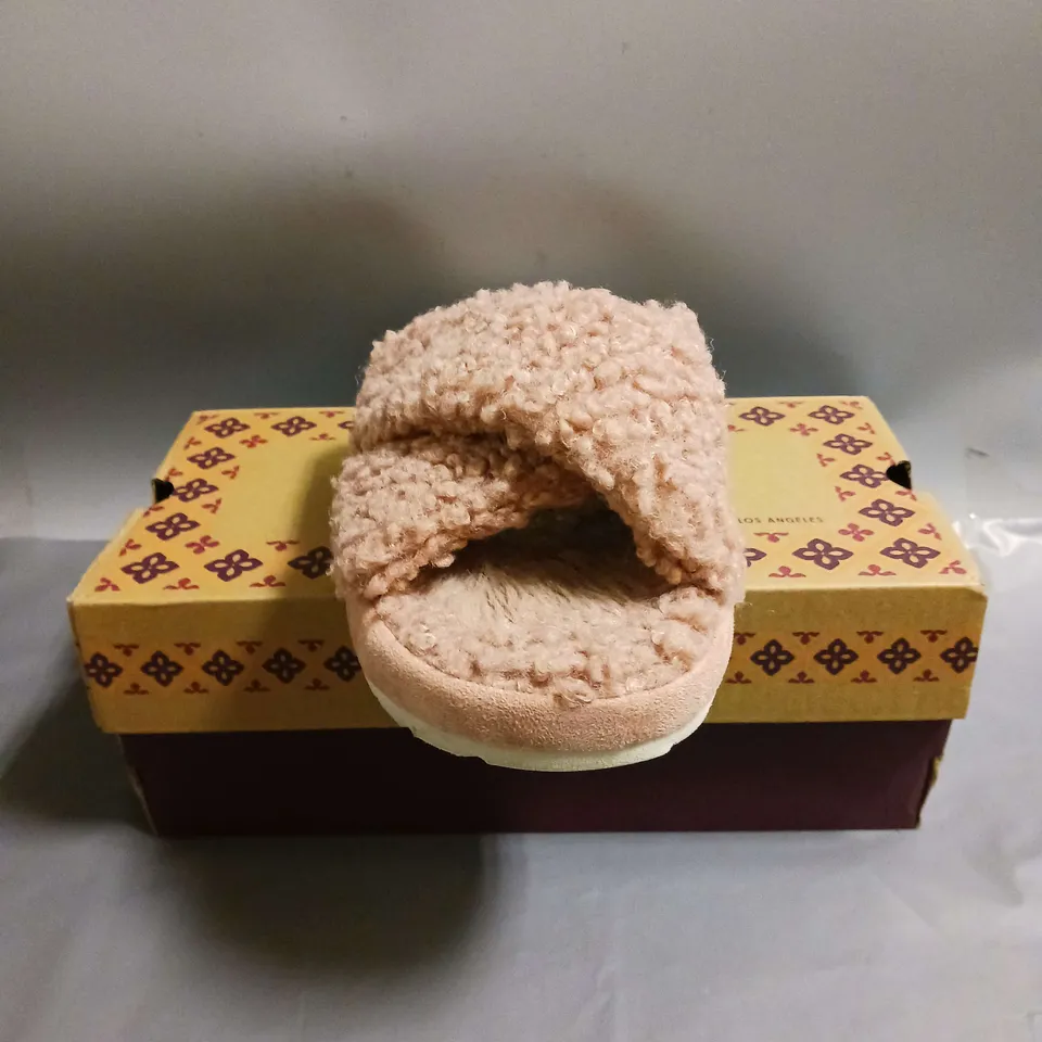 SKECHERS LADIES FLUFFY SLIDERS PINK SIZE 5