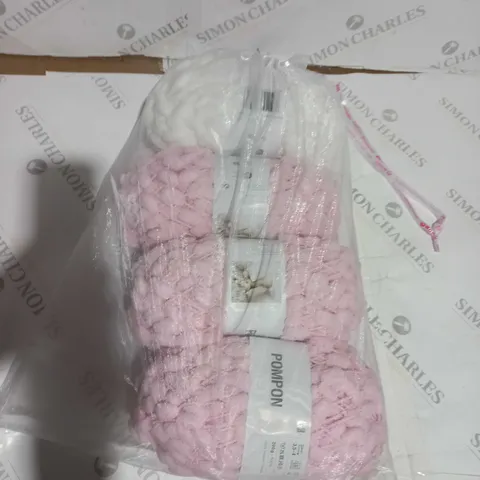 RICO POMPOM 200G 3X PINK AND 1 WHITE