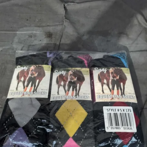 SOXY PERFORMANCE RIDING SOCKS – 3 PACK SIZE EUR 37-42