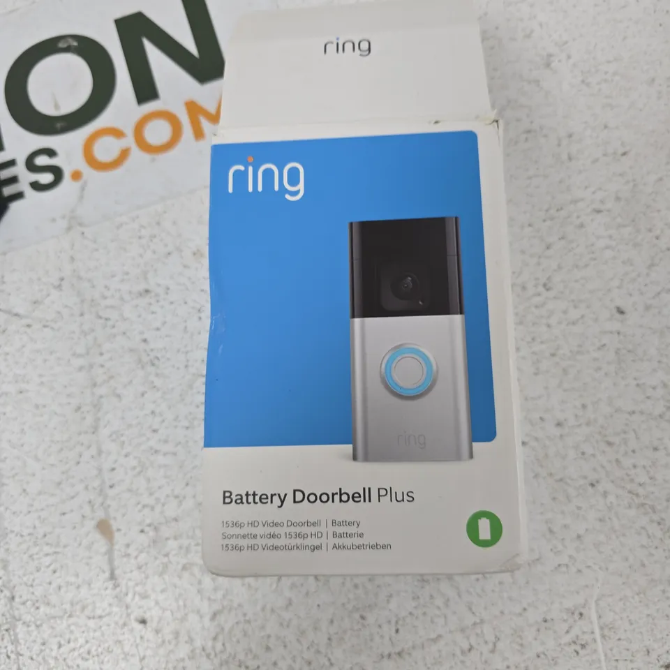 RING BATTERY DOORBELL PLUS – BOXED (RING 1536P HD VIDEO DOORBELL)