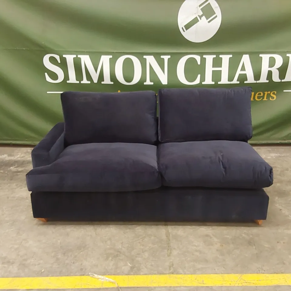 QUALITY DESIGNER QUALITY DESIGNER CORNER SOFA SECTION - NAVY VELVET // SECTION OF A SOFA ONLY