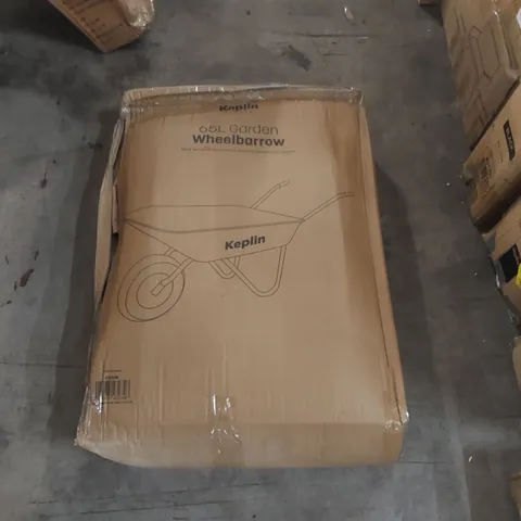 BOXED KEPLIN 65L GARDEN WHEELBARROW