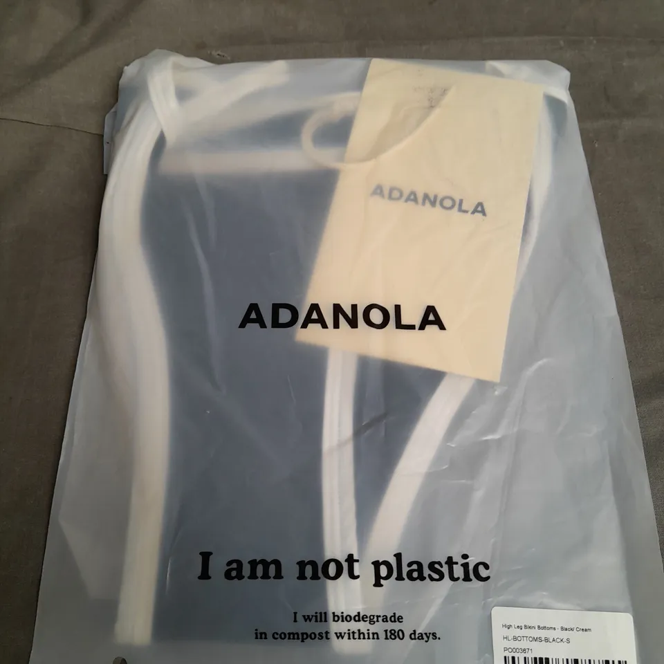 ADANOLA HIGH LEG BIKINI BOTTOMS SIZE S