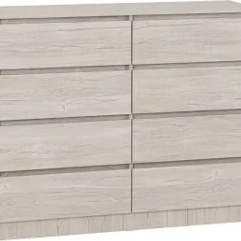 BOXED MALVERN 8 DRAWER CHEST - URBAN SNOW (2 BOXES)