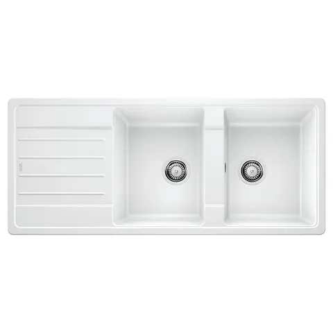 BOXED LEGRA DOUBLE BOWL INSET KITCHEN SINK WHITE