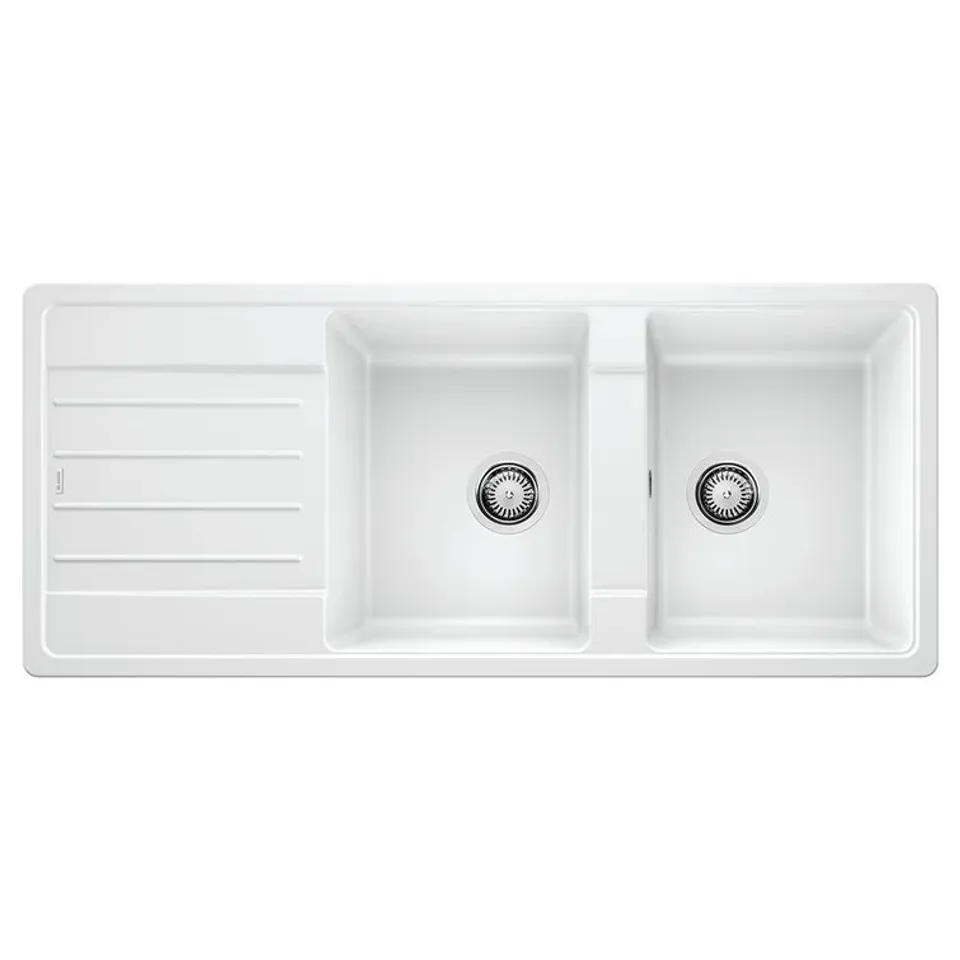 BOXED LEGRA DOUBLE BOWL INSET KITCHEN SINK WHITE