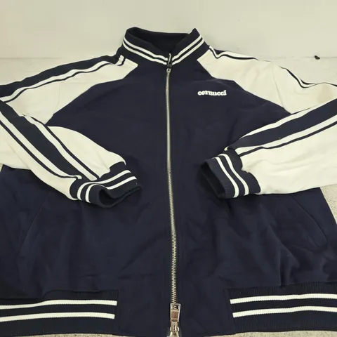 CERNUCCI JACKET, NAVY/WHITE - SIZE LARGE 