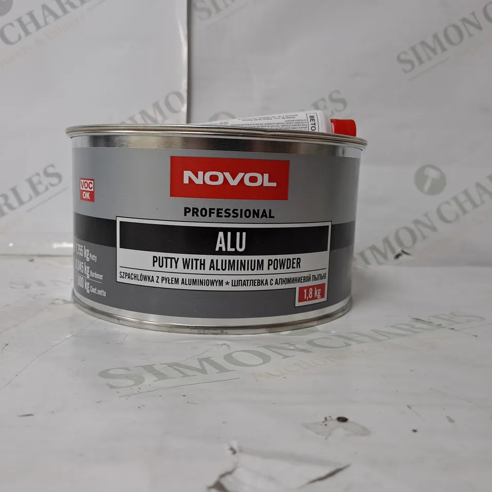 NOVOL ALU PUTTY WITH ALUMINIUM POWDER BODY FILLER & HARDENER 1.8kg