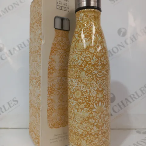 BOXED WILLIAM MORRIS STAINLESS STEEL INSULATED WATER BOTTLE