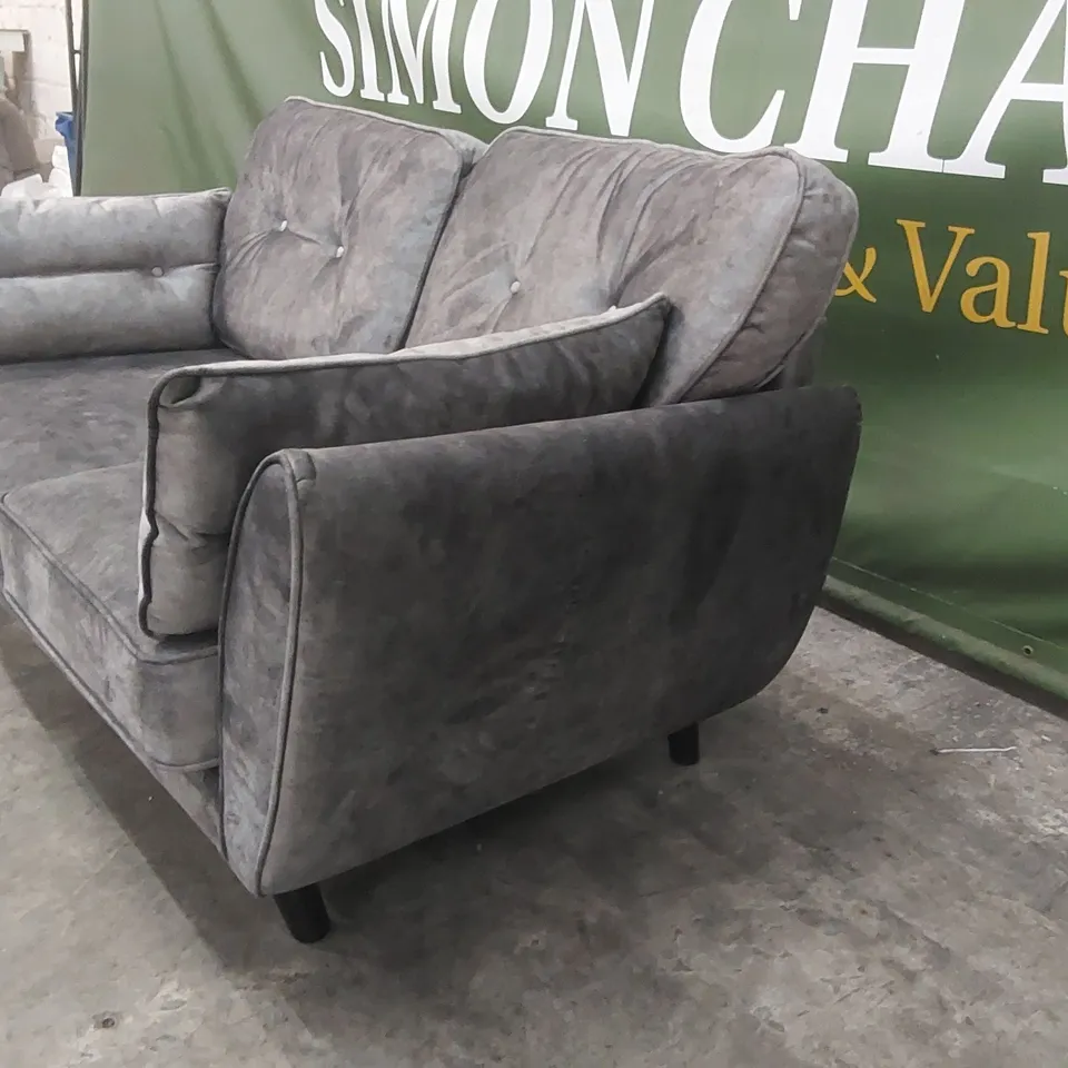 QUALITY DESIGNER PAULO 2 SEATER VELVET UPHOLSTERED SOFA 