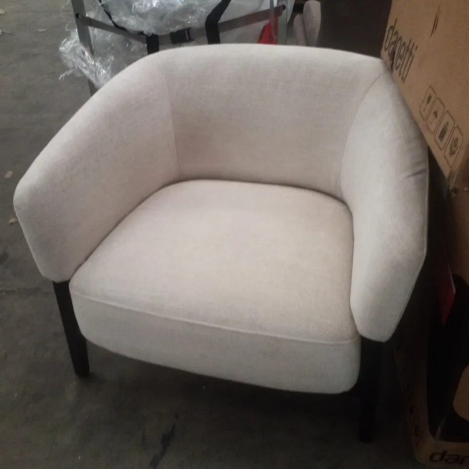 DANETTI PARKER IVORY FABRIC ACCENT CHAIR