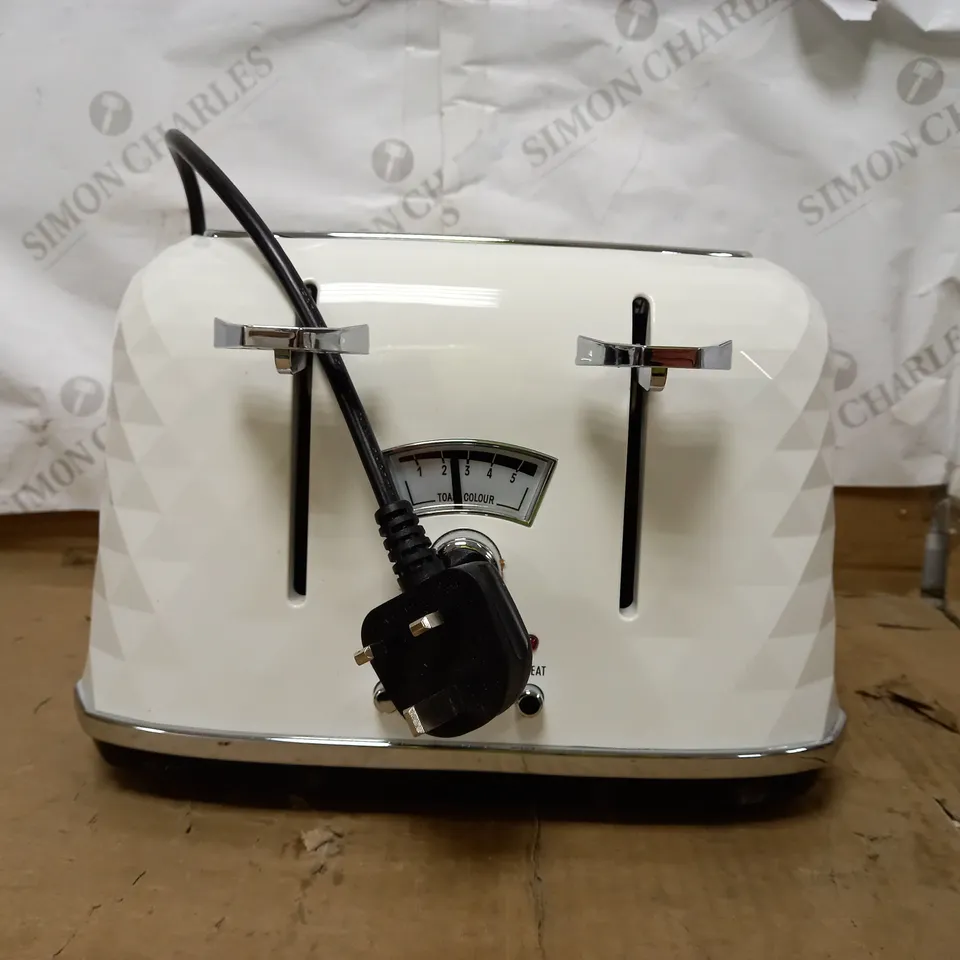 DE'LONGHI BRILLANTE CTJ4003W 4-SLICE TOASTER - WHITE