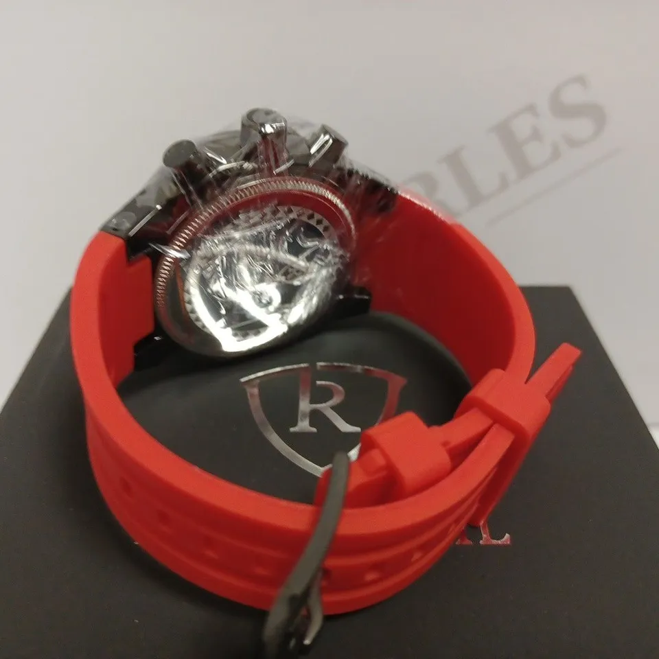 RUCKSTUHL CHRONOGRAPH STYLE RUBBER STRAP WATCH
