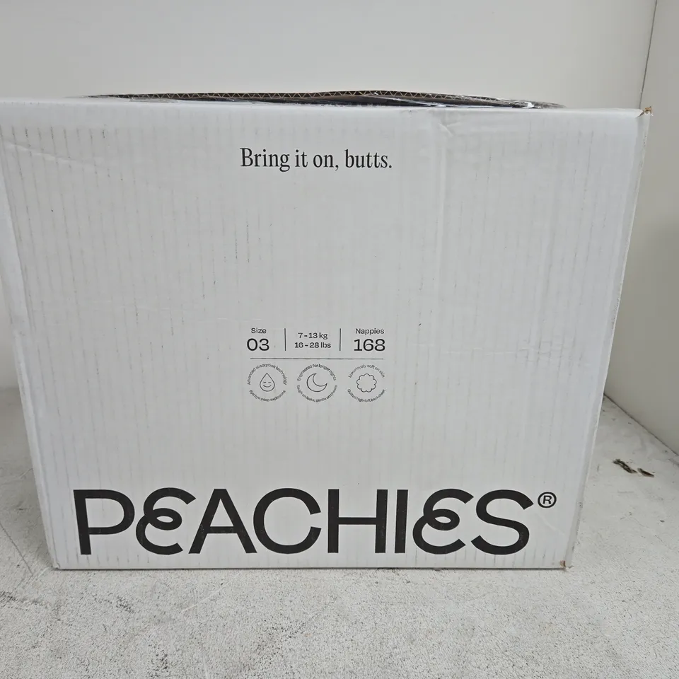 PEACHIES SIZE 03 7 - 13 KG 168 NAPPIES BOXED