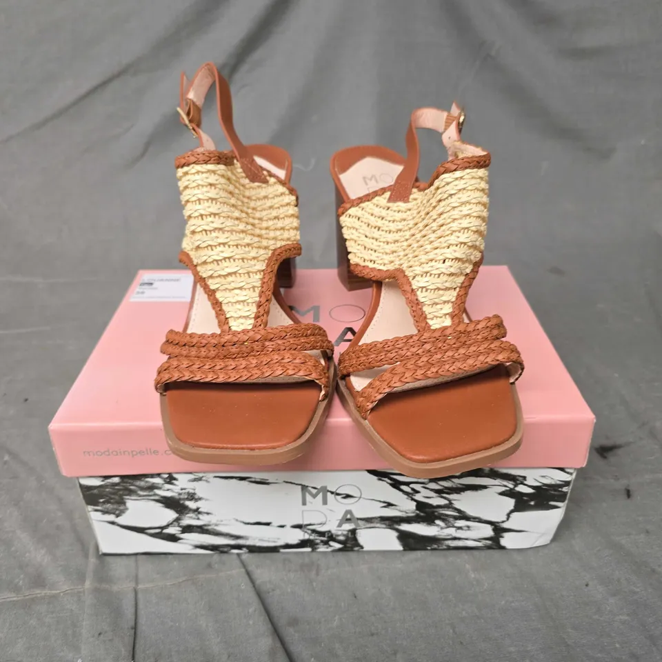BOXED PAIR OF MODA IN PELLE LOUANNE HIGH HEEL SANDALS - 6