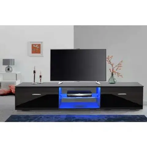 BOXED TV CABINET WITH LED LIGHTS 160 X 35 X 40cm (1 BOX)