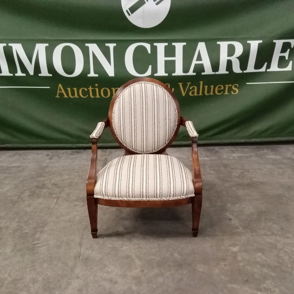 QUALITY HIGH-END DESIGNER FABRIC ACCENT CHAIR