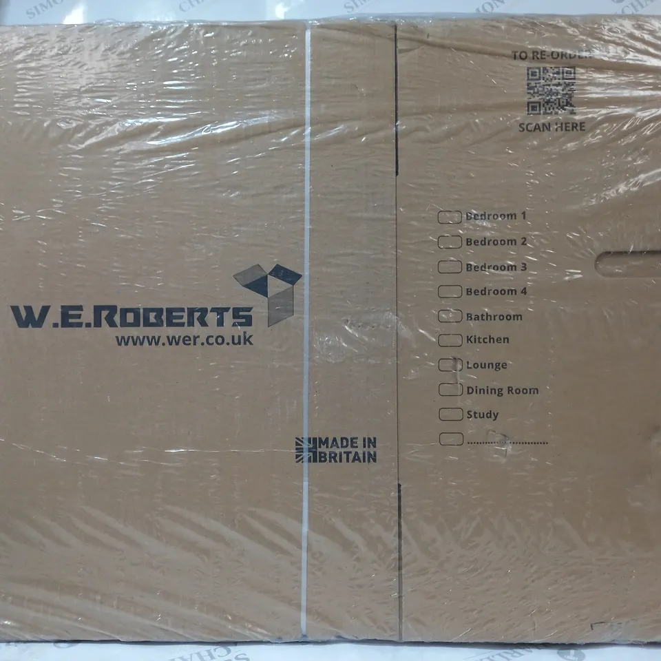 SET OF APPROXIMATELY 20 W.E.ROBERTS CARDBOARD BOXES