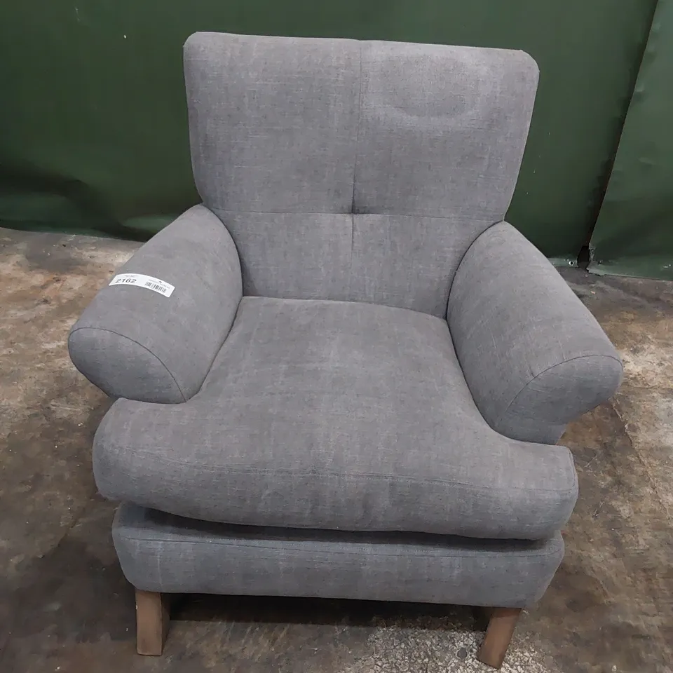 QUALITY BRITISH DESIGNER LOUNGE Co. EASY CHAIR GREY FABRIC 