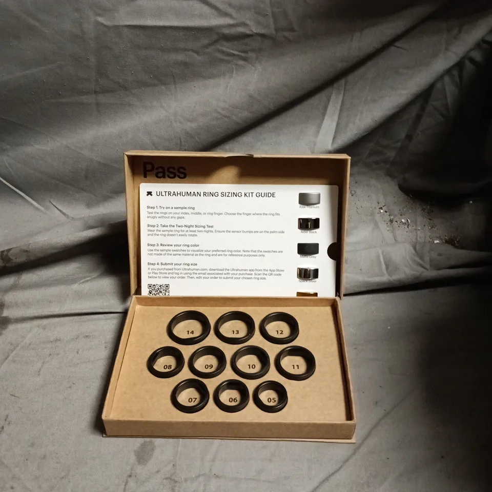 APPROXIMATELY 4 X ULTRAHUMAN RING SIZING KIT – BOXED WITH RING SIZERS