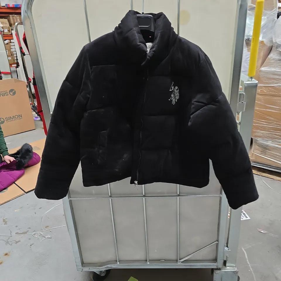 U.S. POLO ASSN. BLACK PUFFER JACKET – , M/12