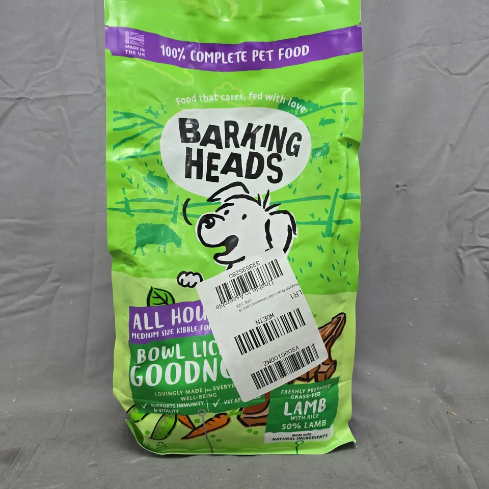 BARKING HEADS ALL HOUNDER BOWL LICKIN GOODNESS LAMB (2KG)