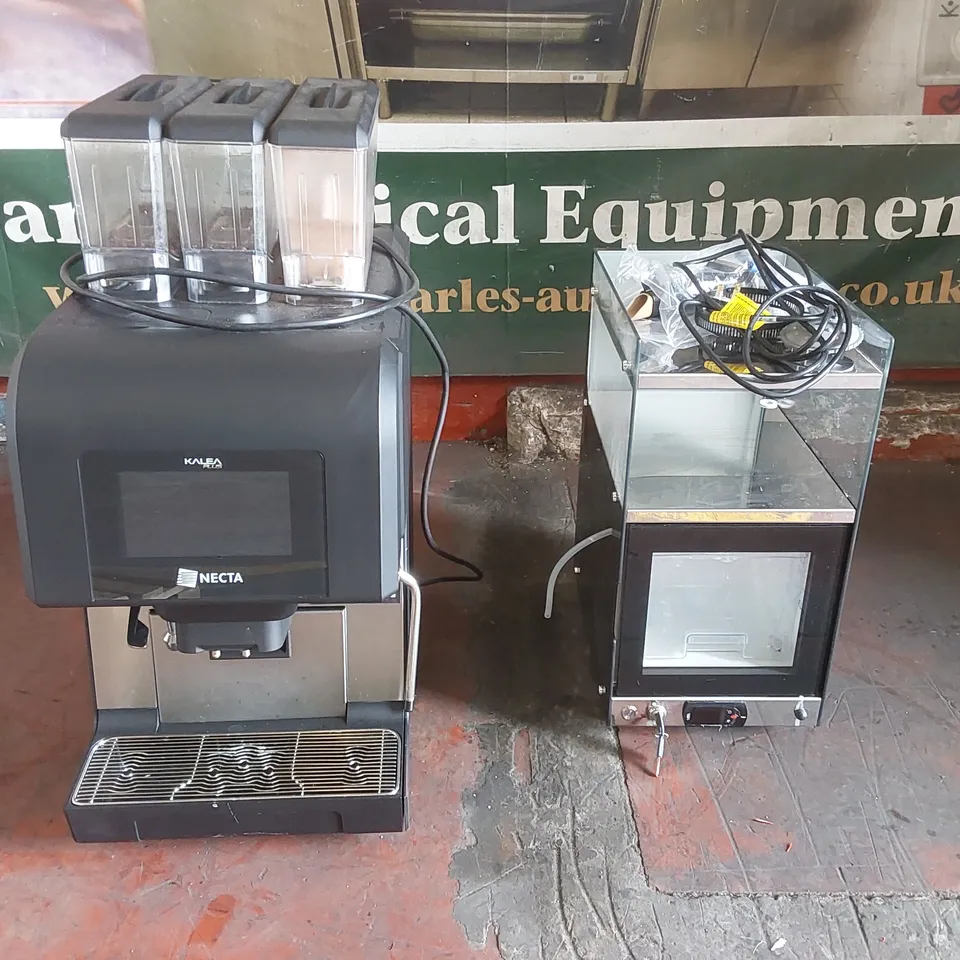 EVOCA KALEA PLUS COMMERCIAL COFFEE MACHINE WITH VITRIFRIGO MILK CHILLER
