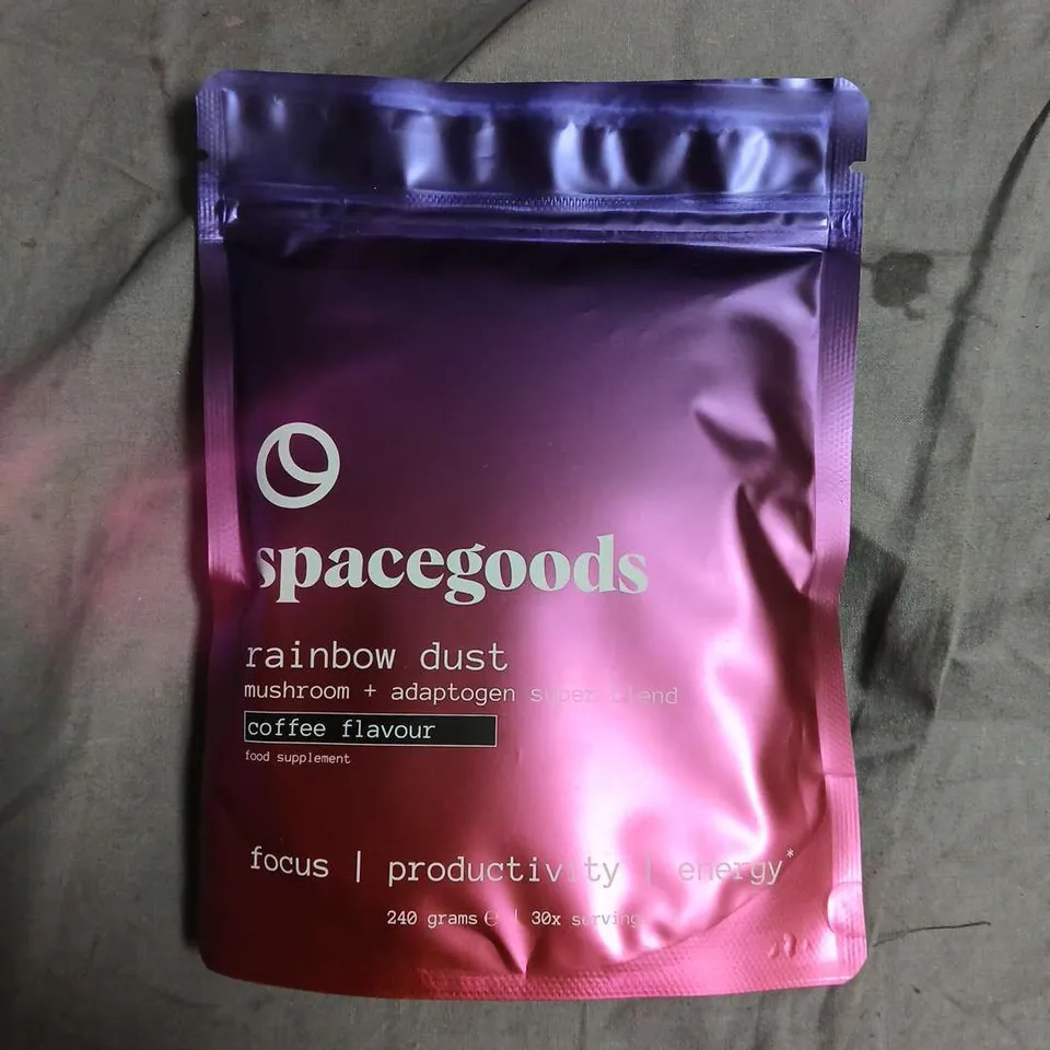 SEALED SPACEGOODS RAINBOW DUST FOOD SUPPLEMENT - COFFEE - 240G