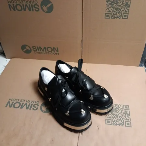 KOI BLACK LEATHER LOAFERS UK 11