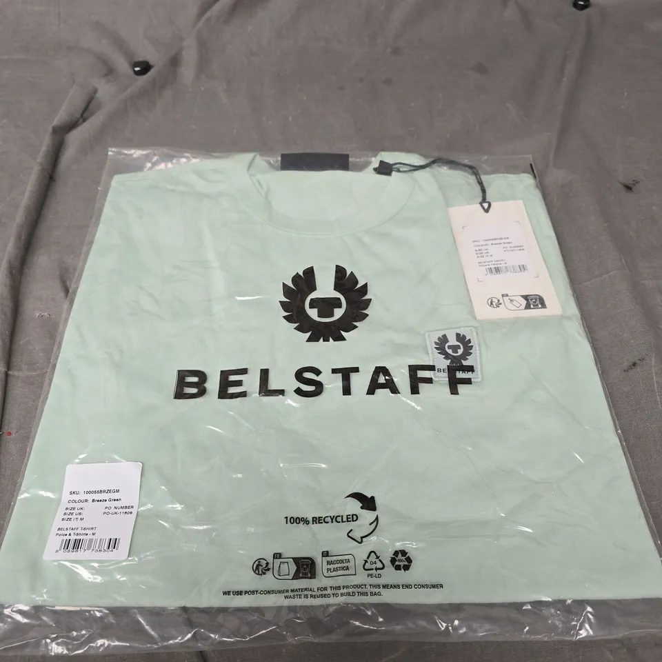 BELSTAFF TEAL GREEN T-SHIRT SIZE M