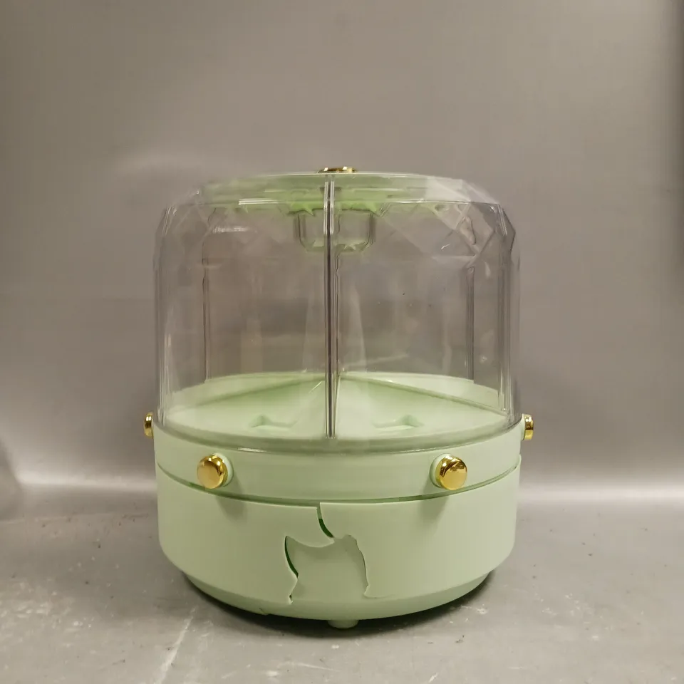 GREEN ROTATING DISPLAY CASE